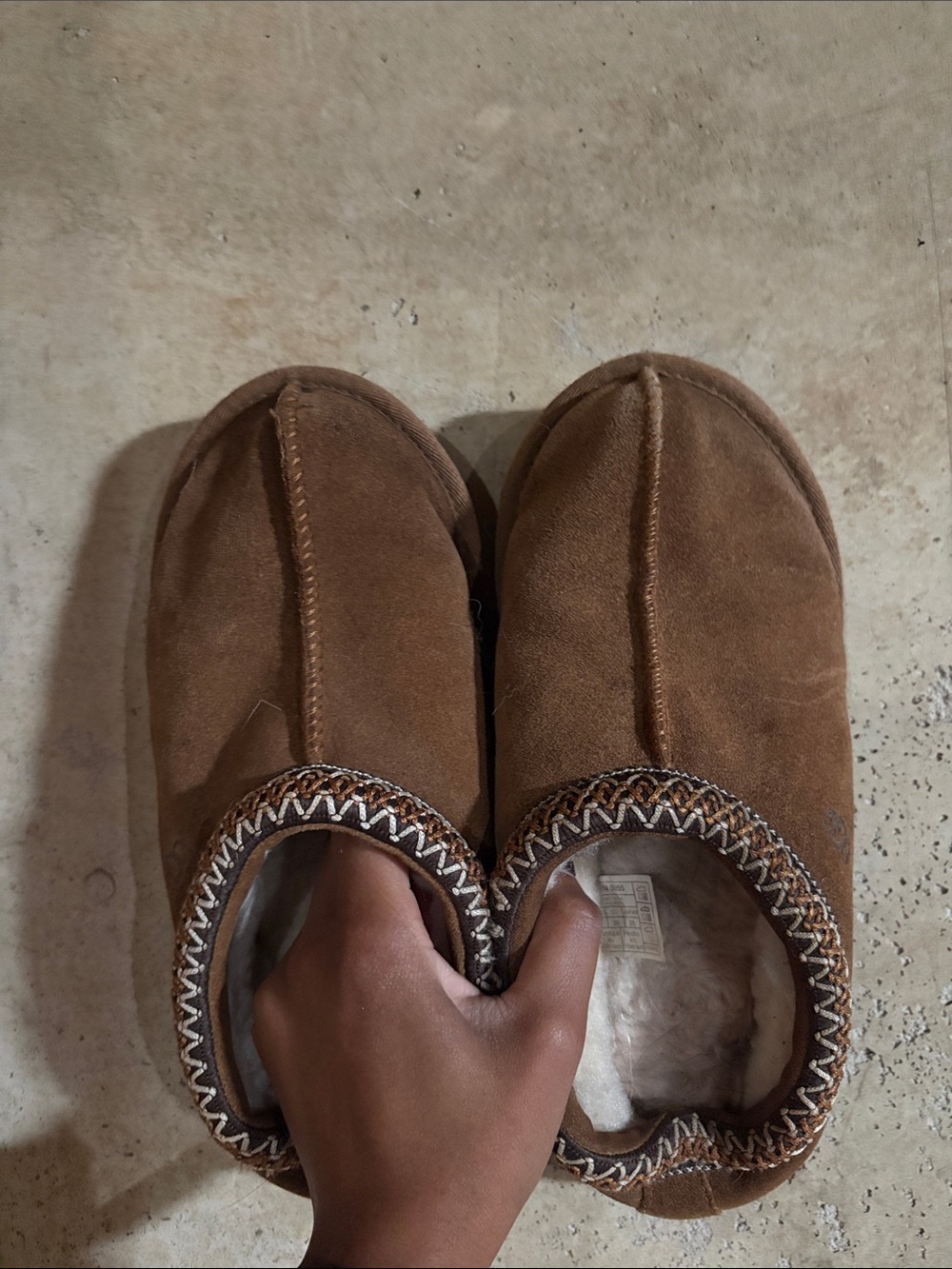 Women’s  Brown Suede Slip-On House Shoes (UGGs)